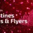 Valentine menus and flyers with free artwork